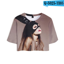 Load image into Gallery viewer, Two Piece Set Short 3D Pant Ariana Grande T shirt 3D Women Sets lovely Dew navel Tops and Short Pants Can be sold in one piece