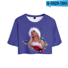 Load image into Gallery viewer, Two Piece Set Short 3D Pant Ariana Grande T shirt 3D Women Sets lovely Dew navel Tops and Short Pants Can be sold in one piece