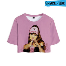 Load image into Gallery viewer, Two Piece Set Short 3D Pant Ariana Grande T shirt 3D Women Sets lovely Dew navel Tops and Short Pants Can be sold in one piece