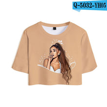 Load image into Gallery viewer, Two Piece Set Short 3D Pant Ariana Grande T shirt 3D Women Sets lovely Dew navel Tops and Short Pants Can be sold in one piece
