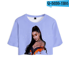 Load image into Gallery viewer, Two Piece Set Short 3D Pant Ariana Grande T shirt 3D Women Sets lovely Dew navel Tops and Short Pants Can be sold in one piece