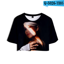 Load image into Gallery viewer, Two Piece Set Short 3D Pant Ariana Grande T shirt 3D Women Sets lovely Dew navel Tops and Short Pants Can be sold in one piece
