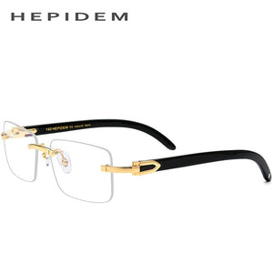 Buffalo Horn Glasses Frame Men Square High Quality Women Rimless Prescription Eyeglasses 2019 Optical Frames Eyewear 8100907