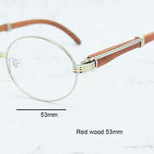 Load image into Gallery viewer, Wood Clear Eye Glasses Frames for Men Retro Oval Carter Eyeglasses Frame Women Mens Accessories Luxury Brand Gold Optical Frames