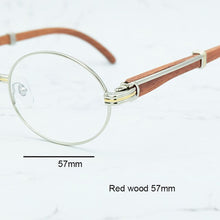 Load image into Gallery viewer, Wood Clear Eye Glasses Frames for Men Retro Oval Carter Eyeglasses Frame Women Mens Accessories Luxury Brand Gold Optical Frames