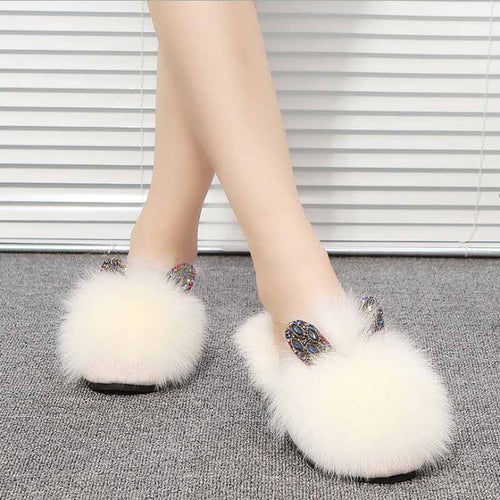 Women slippers buckle real leather slides shoes solid thick sole heels beach sandals women outside flip flops summer