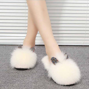 Women slippers buckle real leather slides shoes solid thick sole heels beach sandals women outside flip flops summer