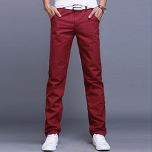 Load image into Gallery viewer, Fashion Men Business Casual Pants Cotton Slim Straight Trousers Spring Summer Long Pants -MX8