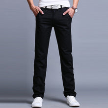 Load image into Gallery viewer, Fashion Men Business Casual Pants Cotton Slim Straight Trousers Spring Summer Long Pants -MX8