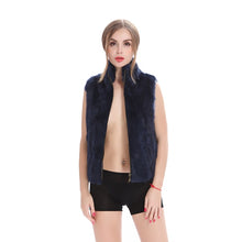 Load image into Gallery viewer, ZY88041  Autumn Lady Genuine Natural Fur Rabbit Fur Vest Mandarin Collar Winter Women Fur Waistcoat Female Outerwear Coats Gilet