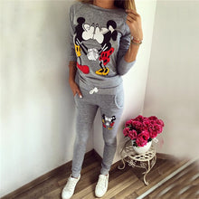 Load image into Gallery viewer, XUANSHOW Hot Selling Women Casual Sportswear Lovely Printed Hoodies long-sleeved Suit Kawayi Tenue Femme Sportswear Sets