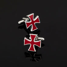 Load image into Gallery viewer, High quality men&#39;s series of other red Cufflinks / glasses / coke bottle / Cross / music symbols / extinguisher Cufflinks