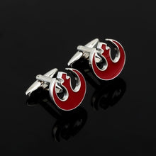 Load image into Gallery viewer, High quality men&#39;s series of other red Cufflinks / glasses / coke bottle / Cross / music symbols / extinguisher Cufflinks
