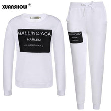 Load image into Gallery viewer, XUANSHOW Women Outfit Sportswear Spring Autumn Winter Printed Letters Ladies Fleece Tracksuits Long-sleeve Casual 2 Piece Set