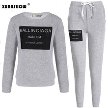 Load image into Gallery viewer, XUANSHOW Women Outfit Sportswear Spring Autumn Winter Printed Letters Ladies Fleece Tracksuits Long-sleeve Casual 2 Piece Set