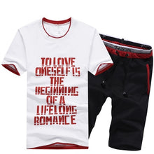 Load image into Gallery viewer, NaranjaSabor Summer Men&#39;s Shorts Casual Suits Sportswear Mens Clothing Sets Short Pants Male sweatshirt Boy Fashion Clothing 4XL
