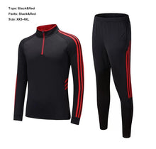 Load image into Gallery viewer, Adult Mens Training Clothes Zipper Coat Boys Long Sleeve Running Football Training Suit Sports Set With Striped Pants