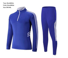 Load image into Gallery viewer, Adult Mens Training Clothes Zipper Coat Boys Long Sleeve Running Football Training Suit Sports Set With Striped Pants