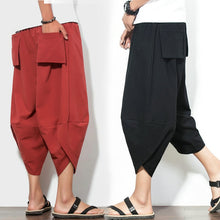 Load image into Gallery viewer, Punk Street Star Male Cross Pants Low Rise Lantern Pants Men Ultralarge Harem print Pants Hiphop Jogger Trousers harem pants