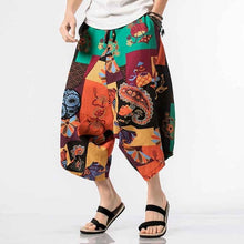 Load image into Gallery viewer, Punk Street Star Male Cross Pants Low Rise Lantern Pants Men Ultralarge Harem print Pants Hiphop Jogger Trousers harem pants