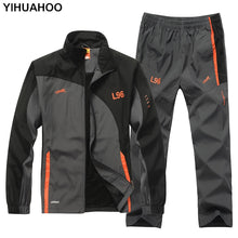 Load image into Gallery viewer, YIHUAHOO Brand Tracksuit Men Two Piece Clothing Sets Casual Jacket+Pants 2PCS Track Suit Sportswear Sweatsuits Man LB1601