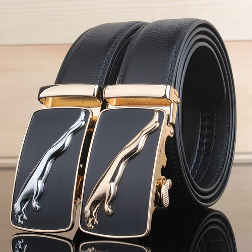 Fashion Brand Leather Belt Business Trouser Strap Pant Ceinture Homme Cowskin Automatic Buckle Cowhide Men Belts