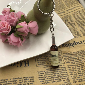New Handmade Resin Wine Bottle Key Chains Unisex
