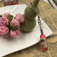 Load image into Gallery viewer, New Handmade Resin Wine Bottle Key Chains Unisex