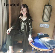 Load image into Gallery viewer, Casual Tracksuit Women 3 Pieces Set Knitted Pullover Sweaters Tops Deep V-neck Long Sleeve Sweatshirt Pants Women&#39;s Sets