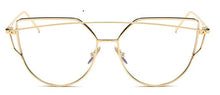 Load image into Gallery viewer, Cat Eye glasses Frame Women Retro Metal Eyeglasses Clear Lens Transparent Optical Glasses Frame Spectacle Gafas oculos eye wear