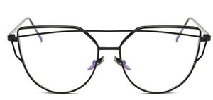 Cat Eye glasses Frame Women Retro Metal Eyeglasses Clear Lens Transparent Optical Glasses Frame Spectacle Gafas oculos eye wear