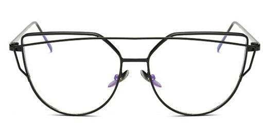Cat Eye glasses Frame Women Retro Metal Eyeglasses Clear Lens Transparent Optical Glasses Frame Spectacle Gafas oculos eye wear