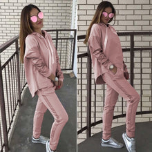 Load image into Gallery viewer, Women Tracksuit 2 Piece Set Women 2018 Winter Sweat Suits Women Two Piece Set Top And Pants Sportswear Autumn Ladies Tracksuits