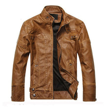 Load image into Gallery viewer, New arrive brand motorcycle leather jacket men, men&#39;s leather jacket jaqueta de couro masculina,mens leather jackets coats