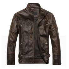 Load image into Gallery viewer, New arrive brand motorcycle leather jacket men, men&#39;s leather jacket jaqueta de couro masculina,mens leather jackets coats