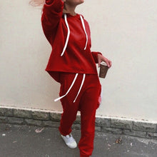 Load image into Gallery viewer, Autumn Tracksuit Long Sleeve Thicken Hooded Sweatshirts 2 Piece Set Casual Sport Suit Women Tracksuit Set