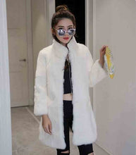 Load image into Gallery viewer, New Arrival Women&#39;s TONFUR Natural Full Whole Skin Genuine Rabbit Fur Coat with Keep Warm Mandarin Collar