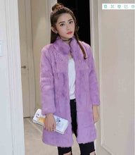 Load image into Gallery viewer, New Arrival Women&#39;s TONFUR Natural Full Whole Skin Genuine Rabbit Fur Coat with Keep Warm Mandarin Collar