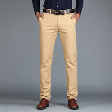 Load image into Gallery viewer, Vomint 2019 New Men's Pants Straight Loose Casual Trousers Large Size Cotton Fashion Men's Business Suit Pants Green Brown Grey