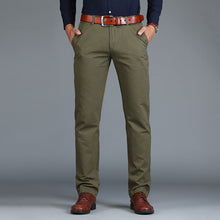 Load image into Gallery viewer, Vomint 2019 New Men's Pants Straight Loose Casual Trousers Large Size Cotton Fashion Men's Business Suit Pants Green Brown Grey