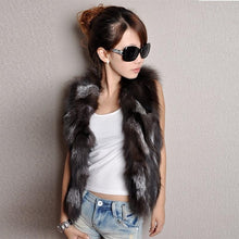Load image into Gallery viewer, New Winter Lady Real Fox Fur Vest Shoulder Short Jacket Women Fashion Genuine Fur Coat Vest Women Real Natural Fox Fur Coats