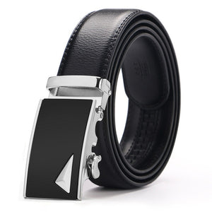 Fashion Brand Leather Belt Business Trouser Strap Pant Ceinture Homme Cowskin Automatic Buckle Cowhide Men Belts