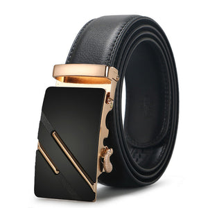 Fashion Brand Leather Belt Business Trouser Strap Pant Ceinture Homme Cowskin Automatic Buckle Cowhide Men Belts