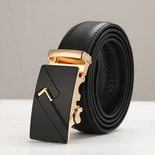 Load image into Gallery viewer, Fashion Brand Leather Belt Business Trouser Strap Pant Ceinture Homme Cowskin Automatic Buckle Cowhide Men Belts