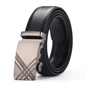 Fashion Brand Leather Belt Business Trouser Strap Pant Ceinture Homme Cowskin Automatic Buckle Cowhide Men Belts