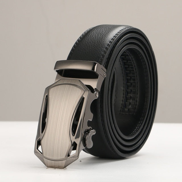 Fashion Brand Leather Belt Business Trouser Strap Pant Ceinture Homme Cowskin Automatic Buckle Cowhide Men Belts