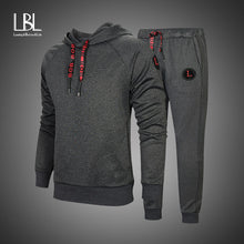 Load image into Gallery viewer, Men Two Pieces Set New Fashion Hooded Sweatshirts Sportswear Men Tracksuit Hoodie Autumn Men Brand Clothes Hoodies+Pants Sets