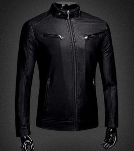 Men Genuine Leather Jacket Zipper 2019 New Arrival Autumn Slim Short Male Moto Sheepskin Leather Jacket Biker Teenage Boy Spring