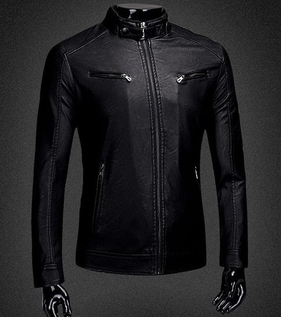 Men Genuine Leather Jacket Zipper 2019 New Arrival Autumn Slim Short Male Moto Sheepskin Leather Jacket Biker Teenage Boy Spring