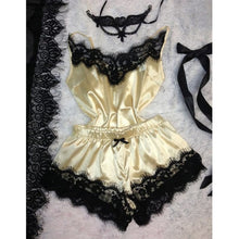 Load image into Gallery viewer, Bigsweety Women&#39;s Sleepwear Sexy Lace Satin Pajama Sets Nightwear Sleeveless Tops+Shorts 2 Pcs Sets Pyjama Sets For Women Pijama